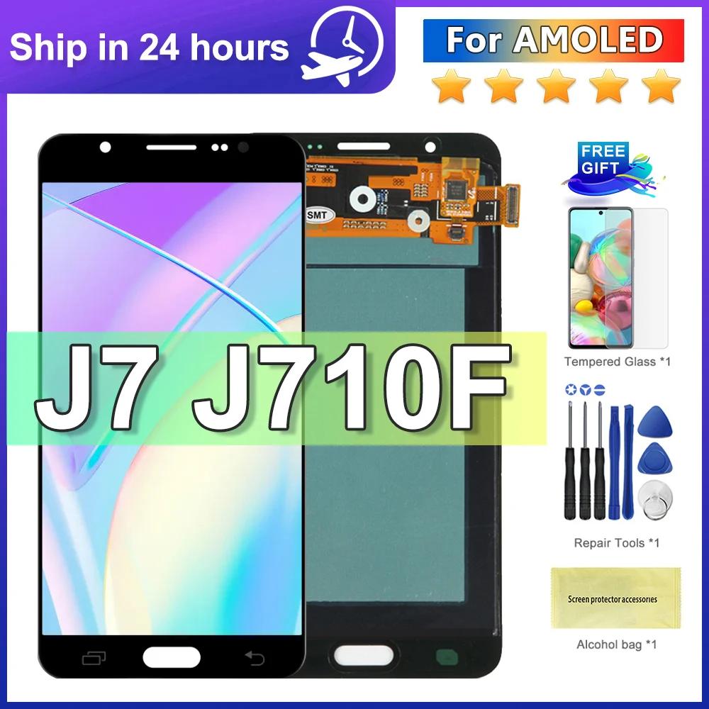 AMOLED LCD ÷ ġ ũ Ÿ , Ｚ J7 2016 J710 SM-J710F J710M J710H J710FN